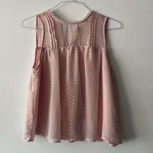 Light pink top with Circle Details (Size Medium)